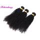 Virgin Malaysian Kinky Curly Hair Extensions Double Weaving Grade 8A