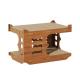 Wooden Cat House Indoor Cat Bed with Paper Cat Scratching Boards 46*30*30.5cm 2000g