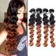 Pre-colored Ombre Human Hair Weave Loose Wave 1b/30 Peruvian Ombre Hair Extensions