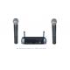 LS-789  UHF Dual channel  wireless microphone system with plastic box / shure style