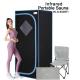 Black One Person Sauna Tent , Portable Steam Sauna Room With Infrared Panels