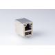 Silver USB Female Connector With One USB Interface Modular Jack And Shield Socket