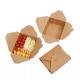 50pcs Biodegradable Kraft Paper Food Packaging 1000ml Disposable Meal Prep Containers