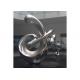 Large Outdoor Metal Garden Art Polished Stainless Steel Sculpture 250cm Height