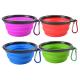 4 Pack TPE Collapsible Dog Travel Bowl Water Dish