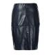 Black Women Fashion Pencil Skirts With Two Fabric Medium Length Office Wear