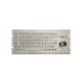Mini Size Industrial Stainless Steel Keyboard With 25mm Trackball