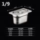Hotel selling stainless steel gastronorm tray 1/9 soup basin with cover set thermal fast food containers