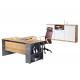 1.6 Meter Office Manager Desk With Small Showing Stand Smooth PVC Edge