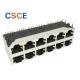Shielded Stacked RJ45 connectors / 2 X 6 Port  8P8C RJ45 Connector