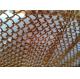 Anodized Aluminium Coil Metal Mesh Curtains Gold Color Used For Architectural Decoration
