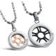 New Fashion Tagor Jewelry 316L Stainless Steel couple Pendant Necklace TYGN334