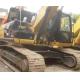 Used 326d Track Shoes Caterpillar Crawler Excavator with Winch 1200 Working Hours