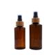 200ml biodegradable amber plastic packaging water mist spray bottle with bamboo