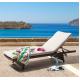 Hotel Poly Rattan wicker beach chair Aluminium Outdoor Garden Chaise lounge