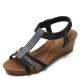 BS124 Roman Retro Wedge Sandals Female Summer 2021 New National Style Word With Light Travel Women'S Shoes