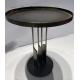 Custom Stainless Steel Hover Round Tray Coffee Table , Black Antique