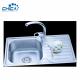 SUS304 Stainless Steel Kitchen Sink Single Bowl Kitchen Sink Press Kitchen Sink  With Faucet