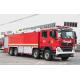 Euro 6 Red Color Engine Heavy Duty Fire Truck With LED Lighting System