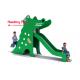 Creative HDPE Playground , Plastic Playground Equipment Crocodile Shape Slide