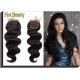 Peruvian Hair Body Wave Closure / 100% Human Hair Hair Extension 1 Piece