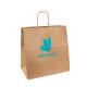 Custom Print Kraft Paper Bag With Handle Recycle Grocery Restaurant Food Packaging