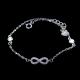 Unlimited Eight Shape Silver Cubic Zirconia Bracelet with Infinite Meaning