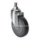 130kg Threaded Swivel PU Caster Z5735-77 for Customization and Grey Color Application