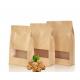 Resealable zipper kraft paper food packaging bag with window 8 colors colorful printing