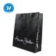 Black Custom Printed Paper Bags / Custom Printed Retail Bags OEM Service