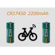 CR17450 Lithium Manganese Dioxide Battery , 3V non-rechargeable lithium battery, high energy density battery