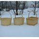 wicker picnic basket round shape square shape with handle customize dimension water cleaning