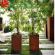 Outdoor Garden Flower Pot Custom Corten Steel Planters 1500*500*600mm High Durability