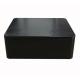 Matt Black Rectangular Metal Tin With Embossed Lid Tobacco Packaging