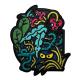 7 Color Full Embroidery Patch Overlock Clothing Patch Iron On Backing Washable