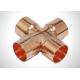 Refrigeration Pipe Fittings Copper Cross Fitting for Hvac With ASTM Standard