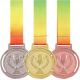 3D Custom Triathlon Medals Gold Plated Stamped Triathlon Finisher Medals
