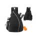 Unisex Black Sling Pickleball Bag With Detachable Shoulder Strap