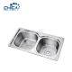 SUS304 Stainless Steel Kitchen Sink Double Bowl Kitchen Sink Press Kitchen Sink For House