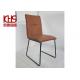 Light PU Leather Gallery Dining Chairs Formaldehyde Free Leather Living Room