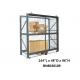 All Steel Wide Open Sliding Pallet Rack Security Enclosure For Inventory Secure System