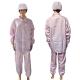 Lab Polyester ESD Antistatic Split Suit 5mm Grid Pink Special Design