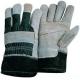 Denim cotton back 10.5 inch Grey Working split Cow Leather Gloves 11005-1