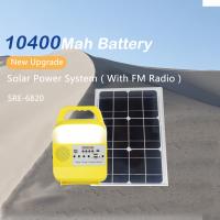 20W / 6V Mini DC Solar Lighting Kit With Rechargeable Lithium Battery Lighting System