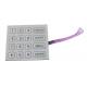 16 key flat industrial custom membrane keypads with industrial metal dome PCB