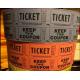 Blue Red Printed Thermal Ticket Party Department Admission Anti Ultraviolet