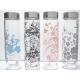 Colorful Single-wall Glass Water Bottles, 500ml high borosilicate water glass bottle