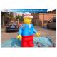 Nylon Inflatable Cartoon Characters , Inflatable Lego Model With Beautiful And Long Durability