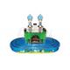 Coin Operated Small Train Ride On Track Round Castle Different Color 100KG