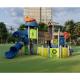 Garden Toys Plastic Kids Playground Slide With Galvanized Post